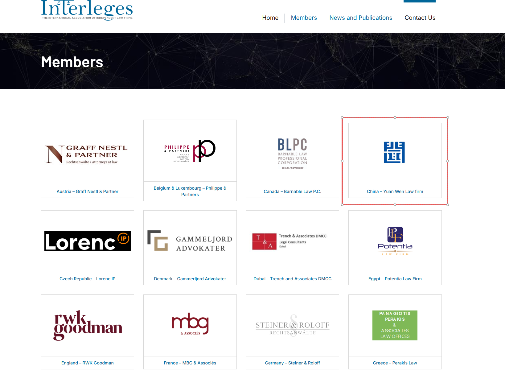 远闻(上海)律师师事务加入Interleges全球律师联盟